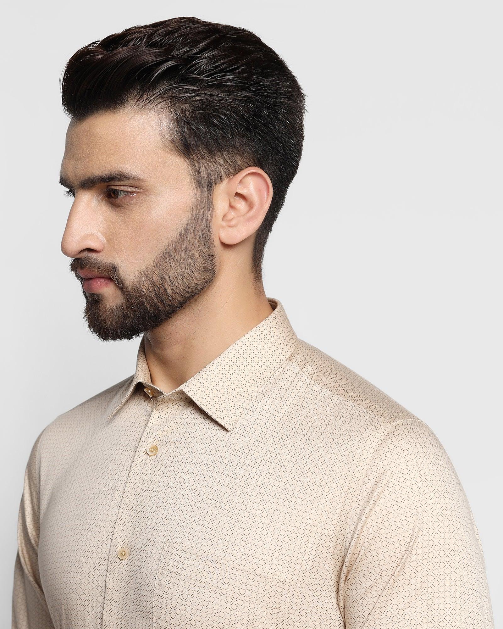 Formal Khaki Printed Shirt - Rodster