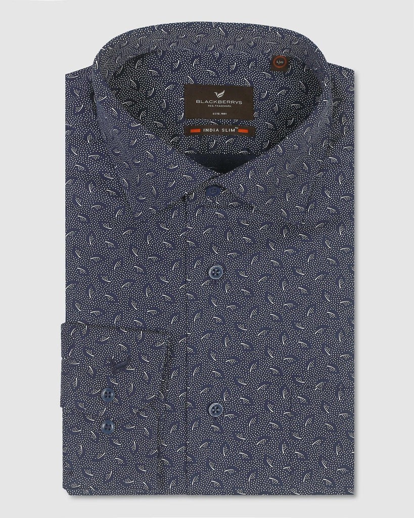 Formal Navy Printed Shirt - Lauren