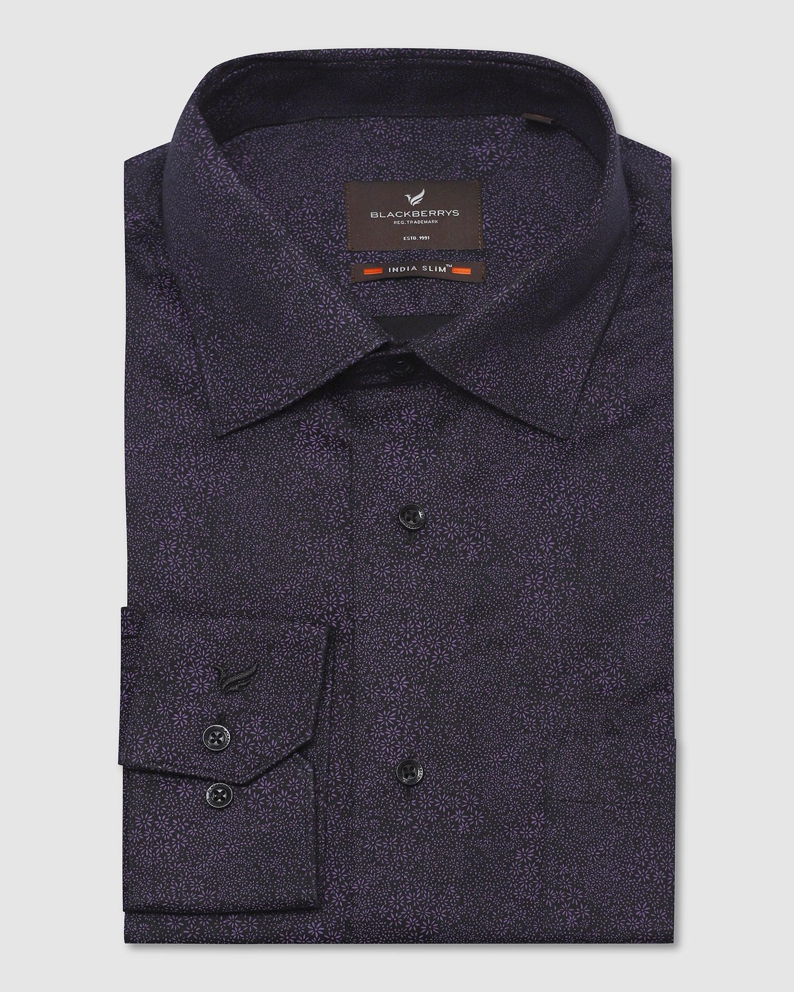 Formal Purple Printed Shirt - Lang