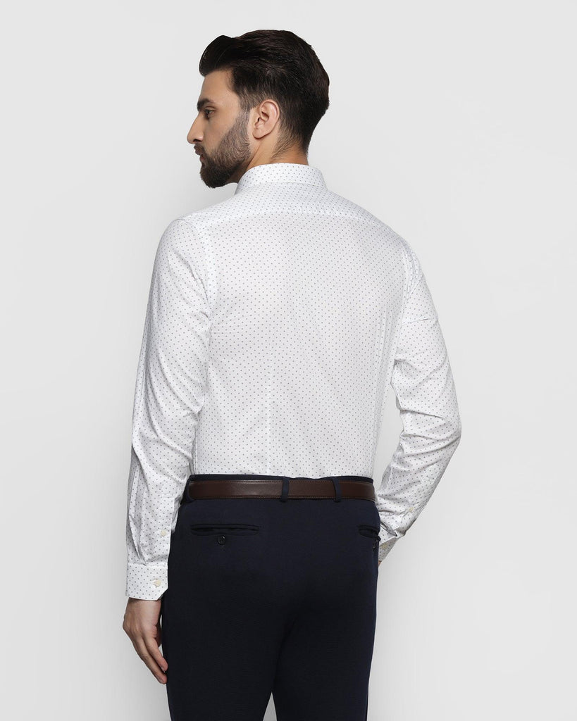 Formal White Printed Shirt - Wong