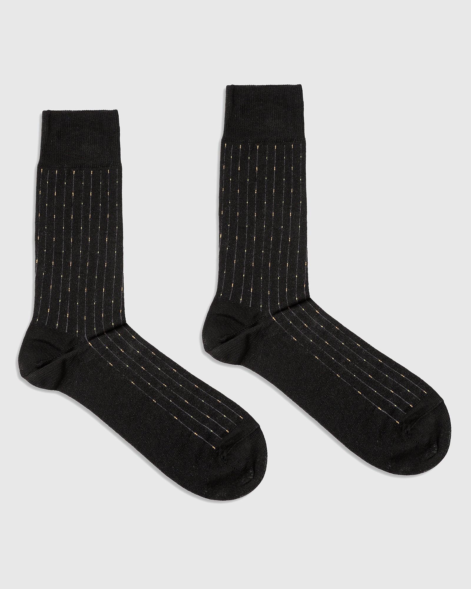 Printed Formal Socks In Black (Porche) - Blackberrys