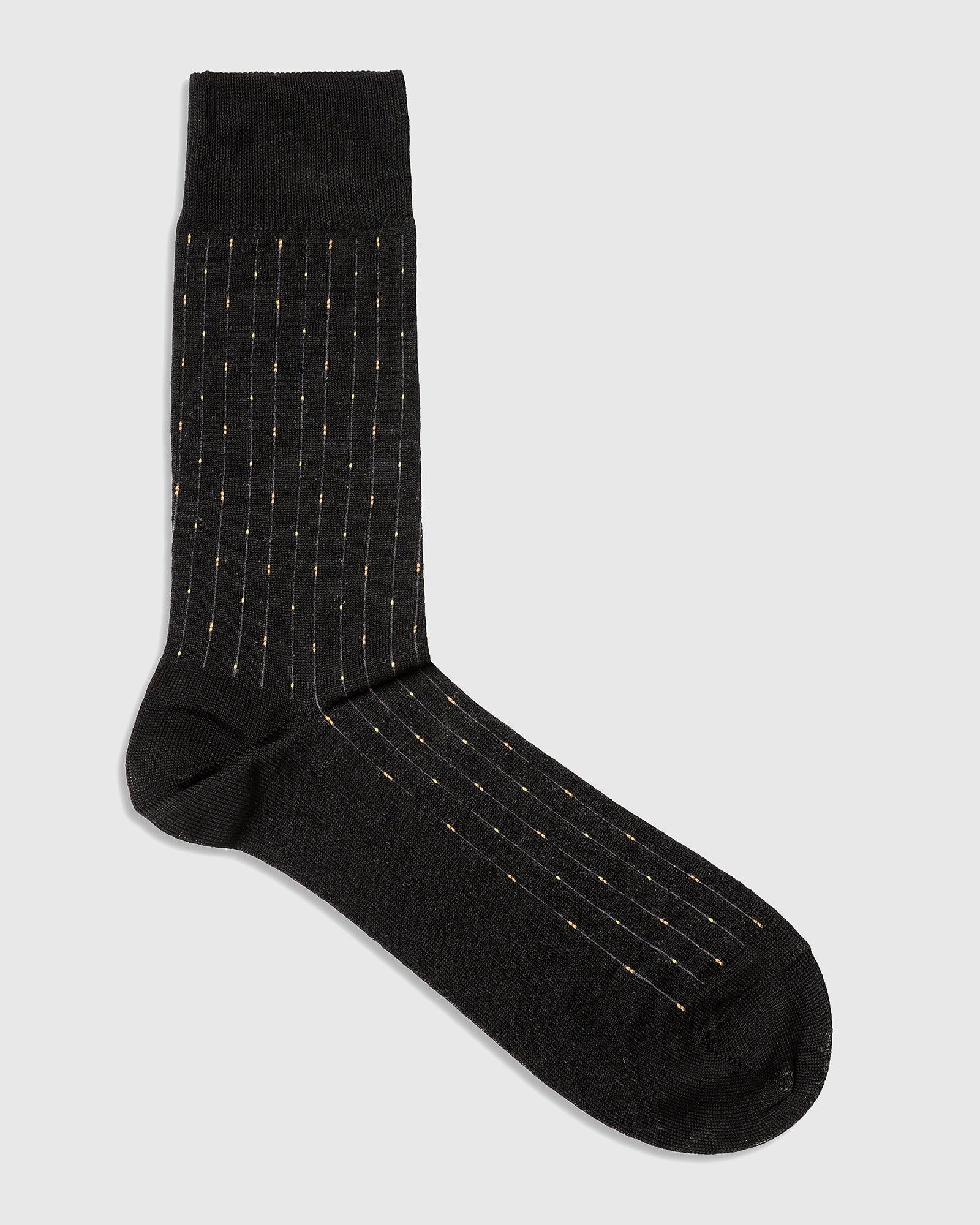 Printed Formal Socks In Black (Porche) - Blackberrys