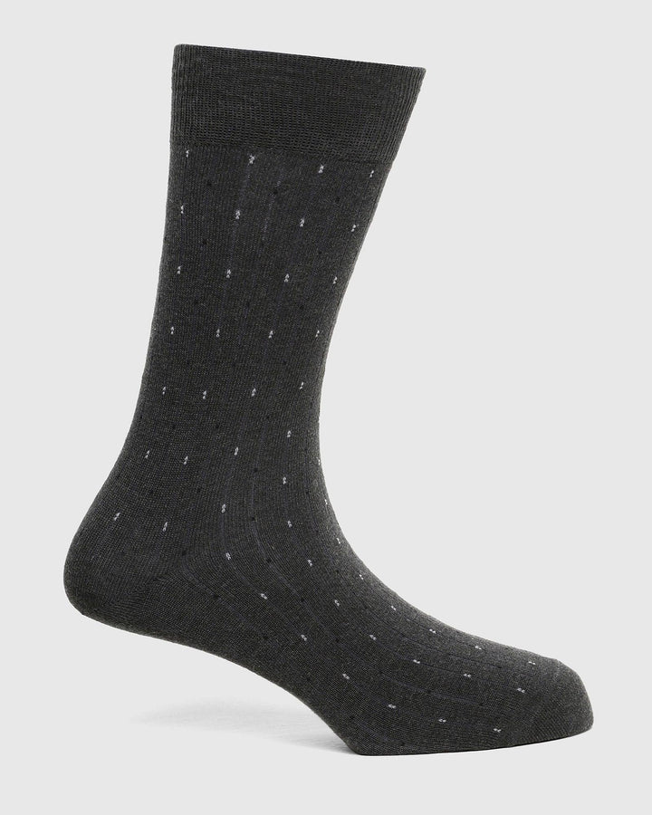 Cotton Grey Printed Socks - Porche