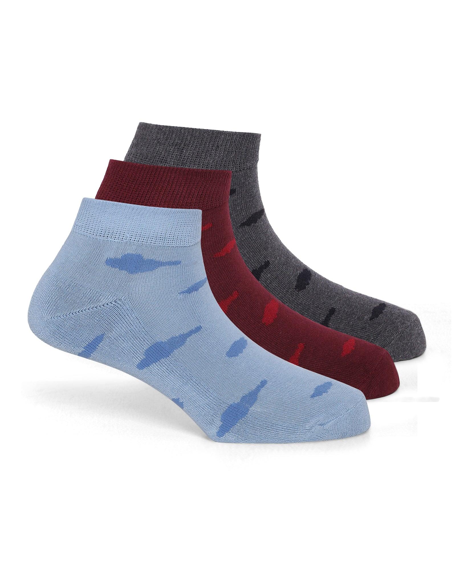 Cotton Multi Color Printed Socks - Pana