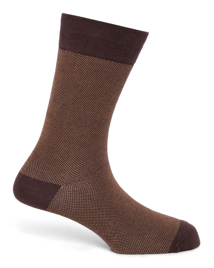 Cotton Tobacco Brown Printed Socks - Pulsar