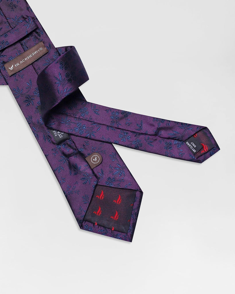 Silk Purple Printed Tie - Ribaldo