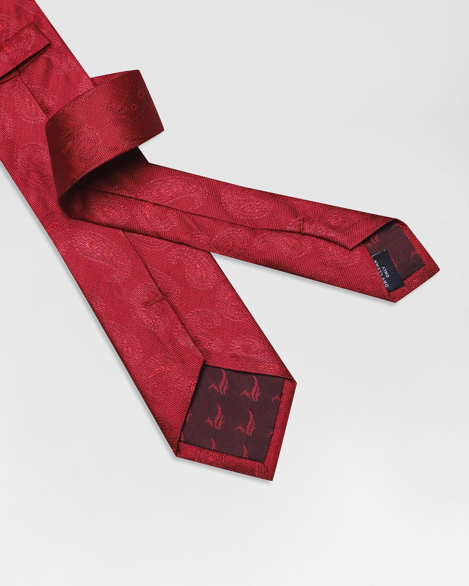 Silk Red Printed Tie - Rinaldo