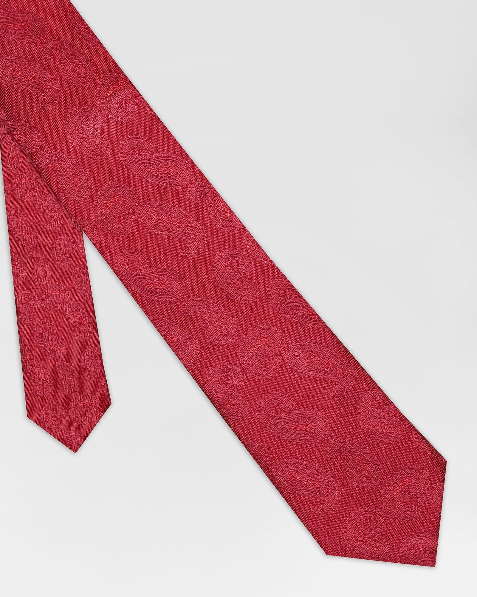 Silk Red Printed Tie - Rinaldo