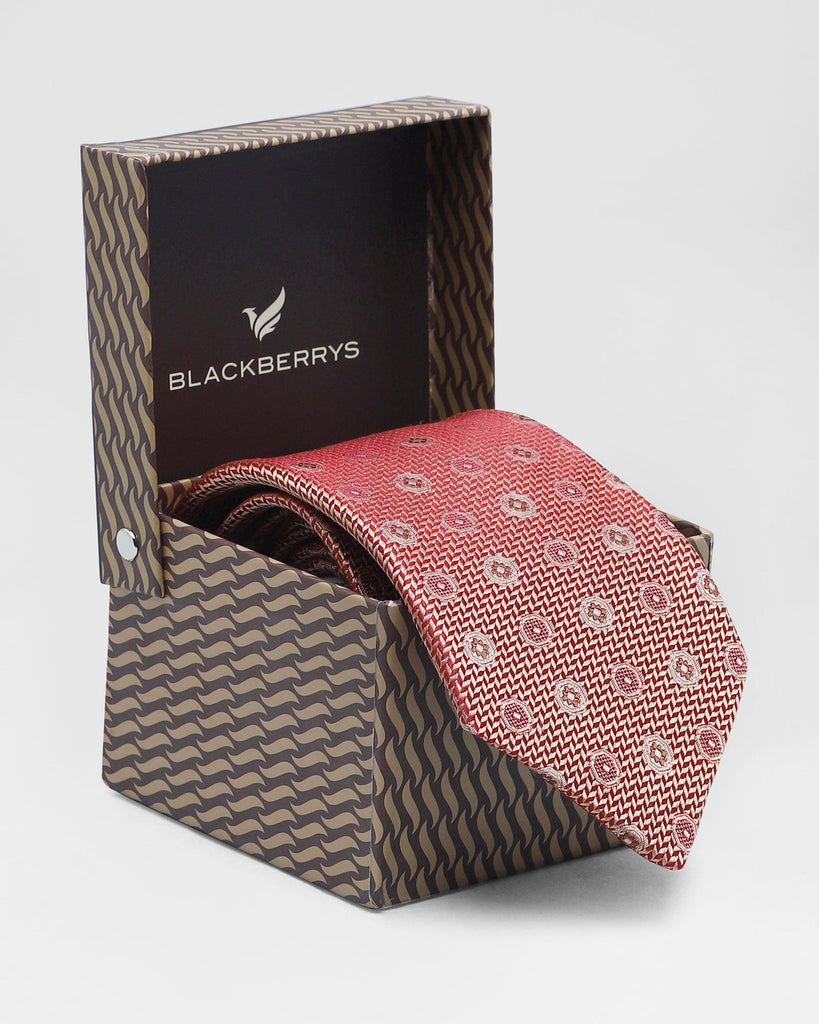 Silk Rust Printed Tie - Rigold