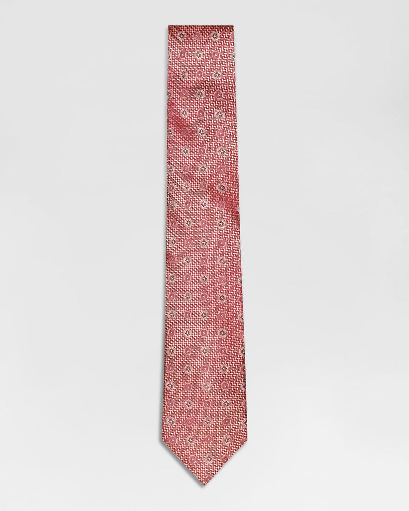 Silk Rust Printed Tie - Rigold