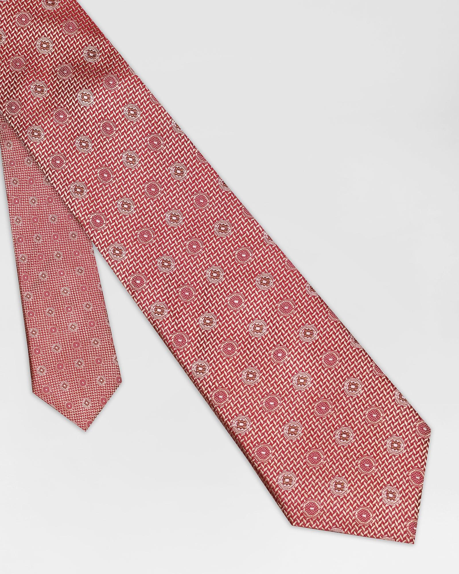 Silk Rust Printed Tie - Rigold