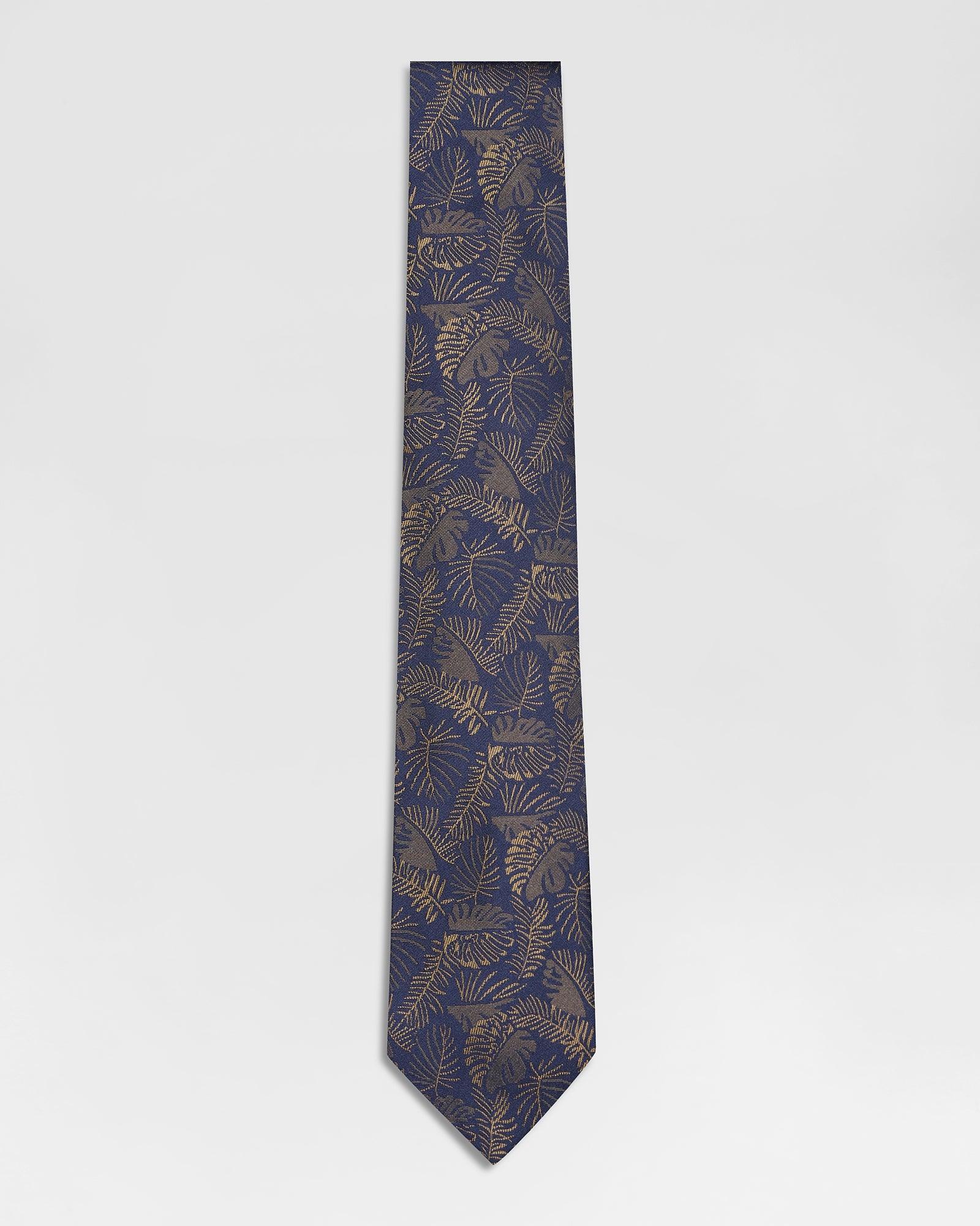 Silk Tobacco Brown Printed Tie - Rainger