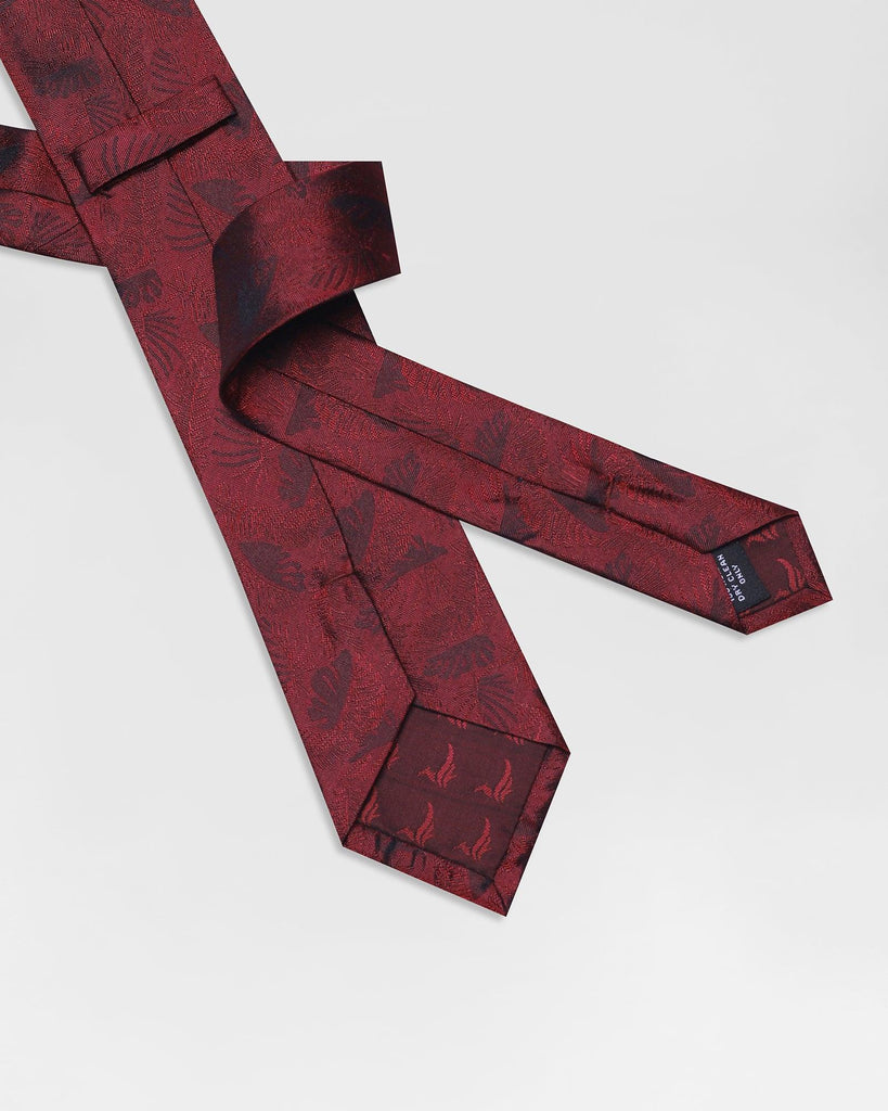 Silk Wine Printed Tie - Rainger