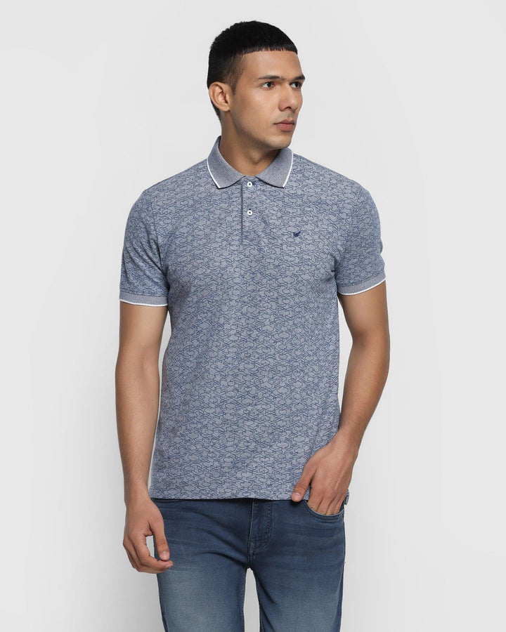 Polo Blue Printed T-Shirt - Gemini