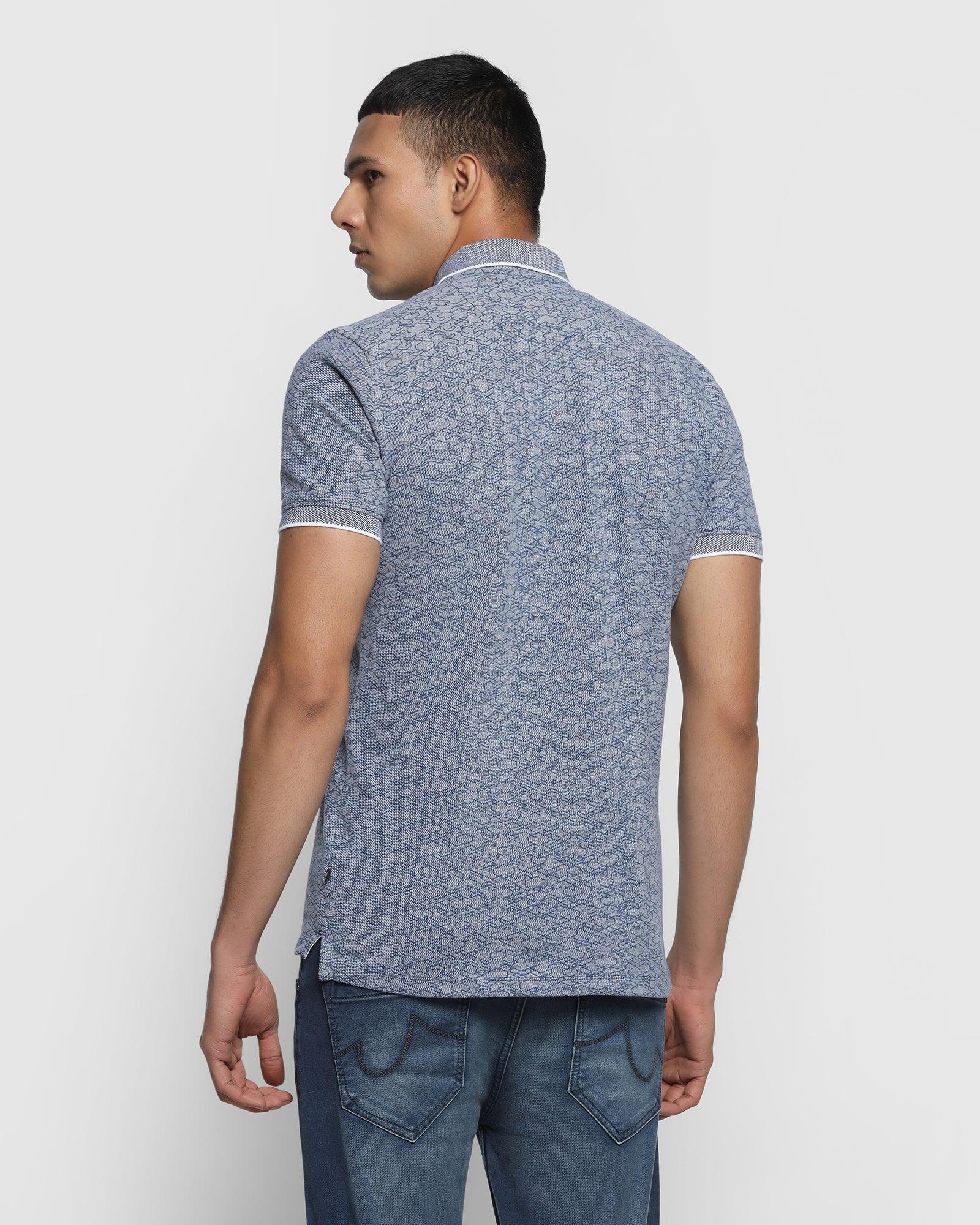 Polo Blue Printed T Shirt - Gemini