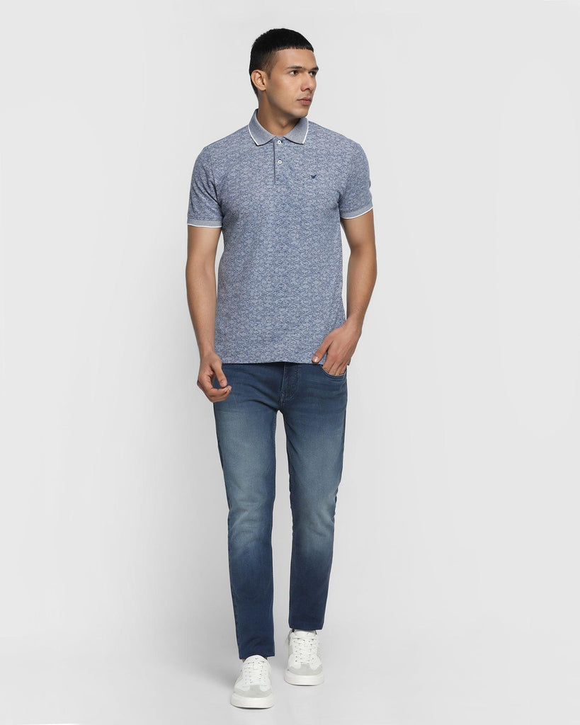 Polo Blue Printed T-Shirt - Gemini