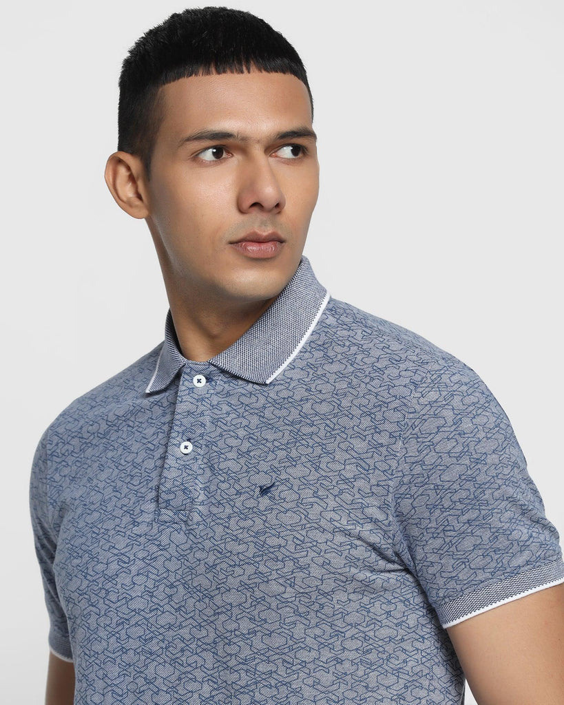 Polo Blue Printed T-Shirt - Gemini