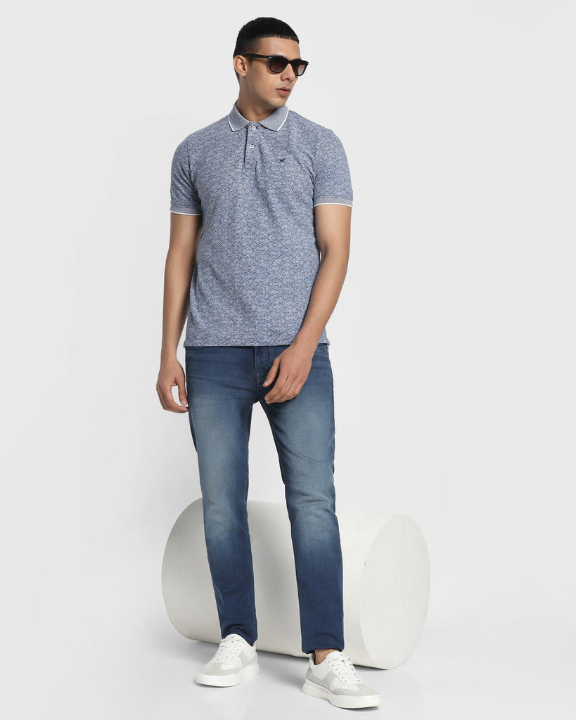 Polo Blue Printed T-Shirt - Gemini