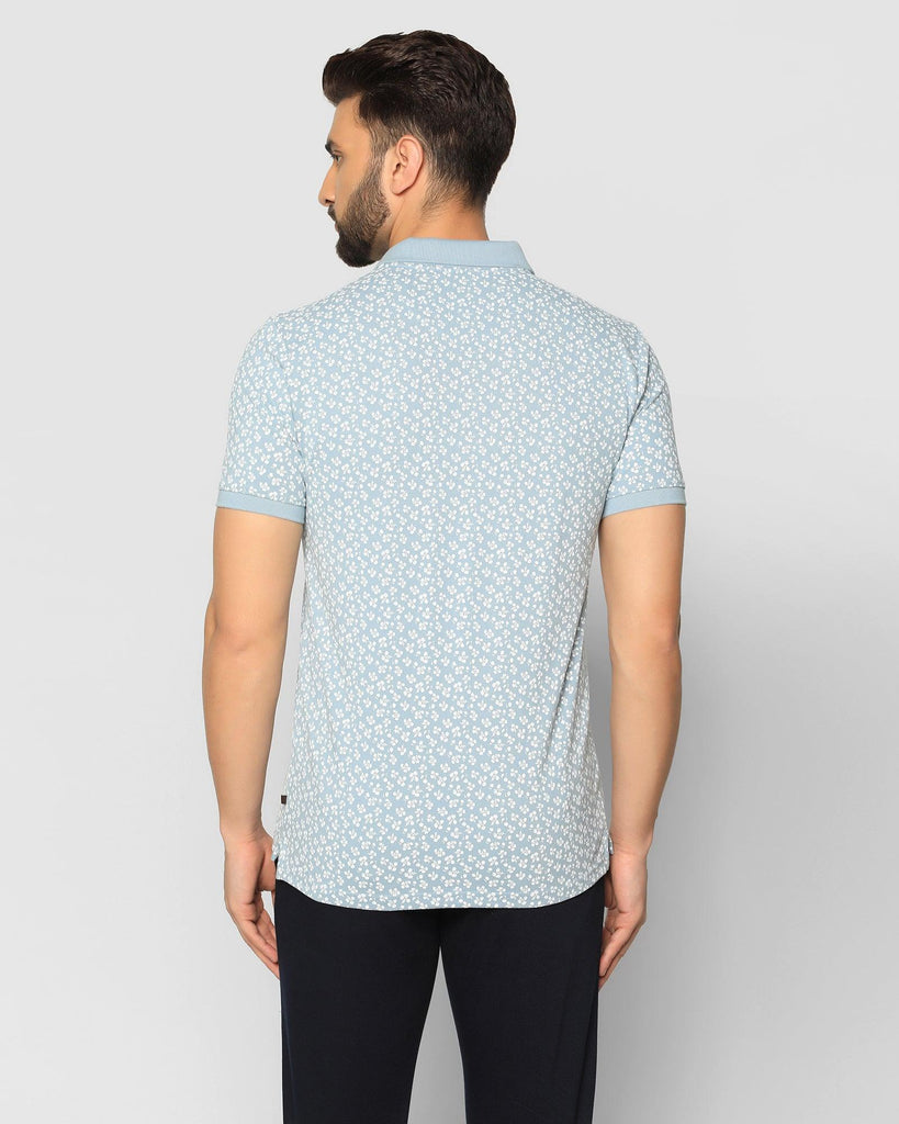 Polo Blue & Tan Printed T-Shirt - Jane