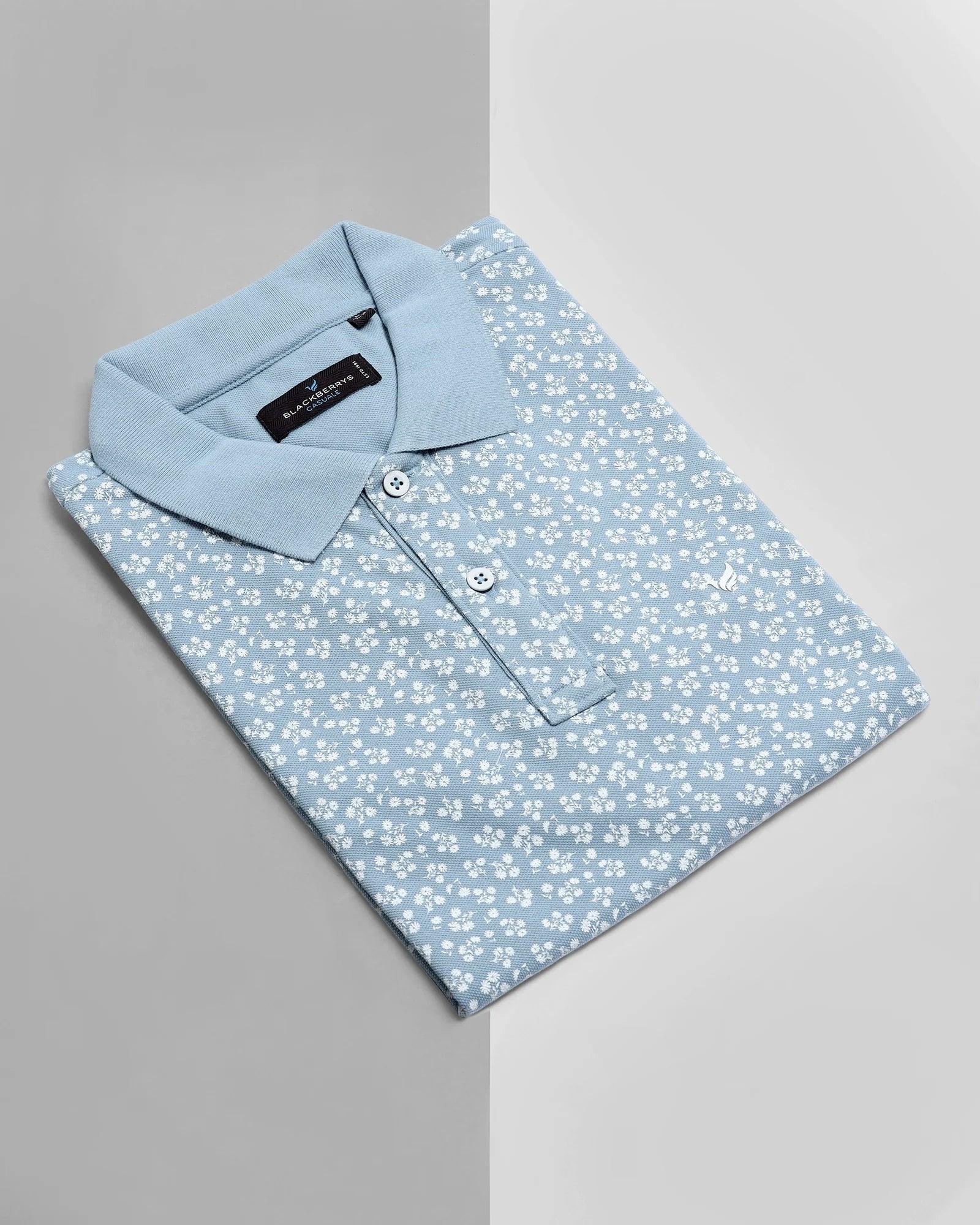 Polo Blue Tan Printed T Shirt - Jane