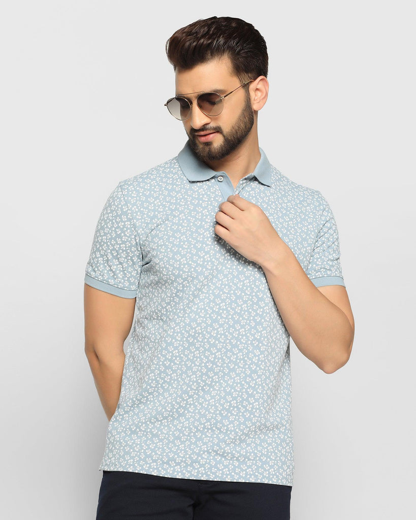 Polo Blue & Tan Printed T-Shirt - Jane