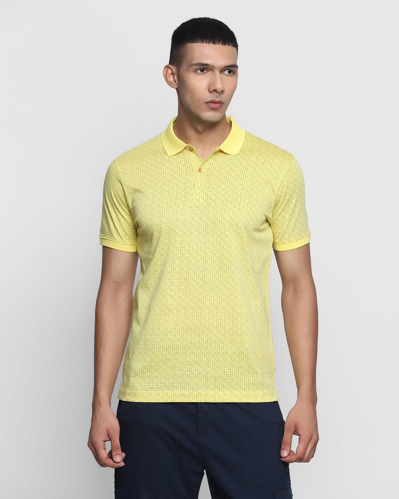 Polo Bright Yellow Printed T-Shirt - Melvin