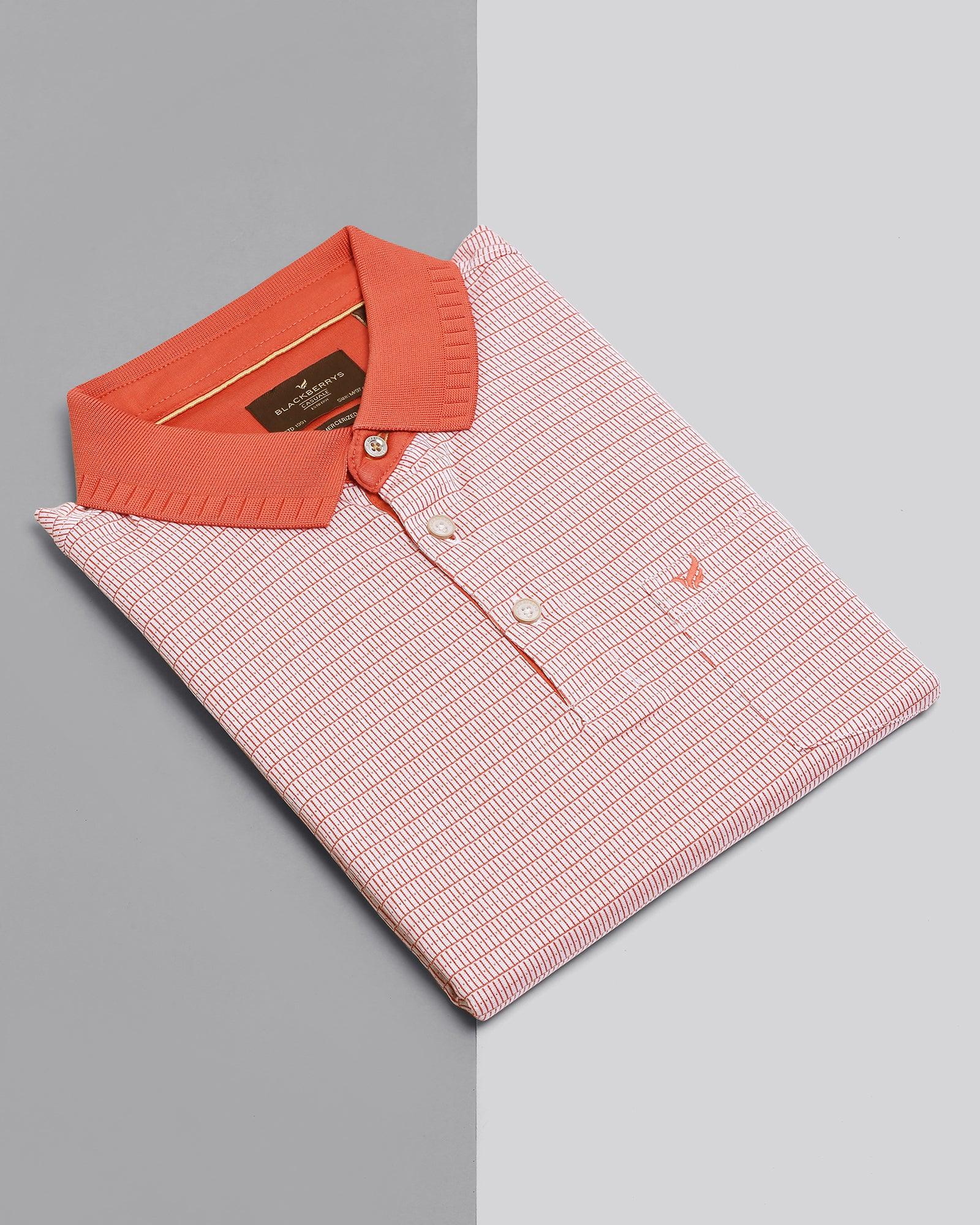 Polo Burnt Orange Printed T Shirt - Vision