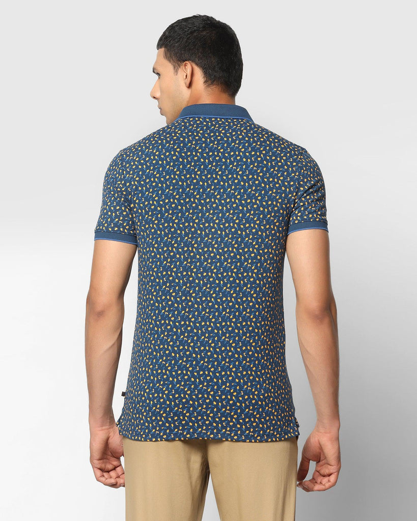 Polo Deep Blue Printed T-Shirt - Blossom