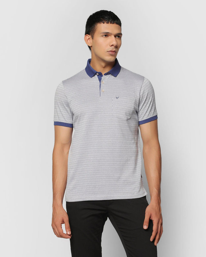 Polo Indigo Blue Printed T-Shirt - Vision