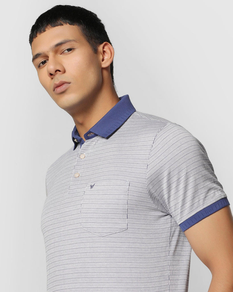 Polo Indigo Blue Printed T-Shirt - Vision