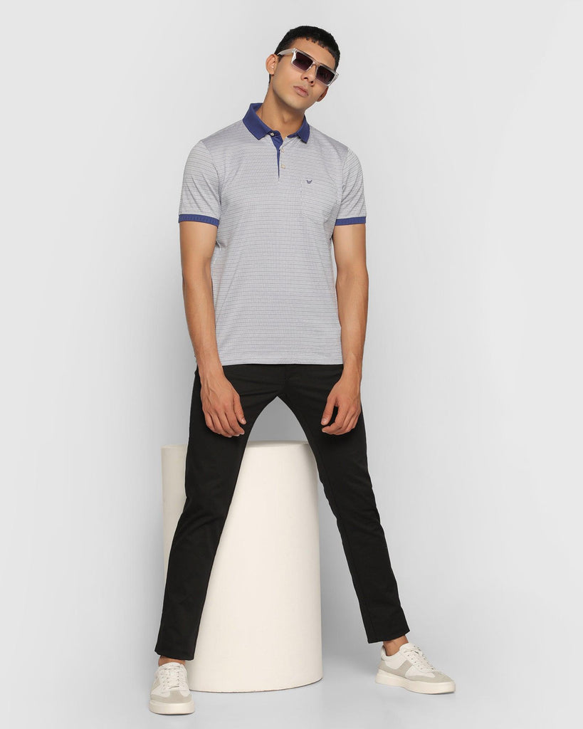 Polo Indigo Blue Printed T-Shirt - Vision