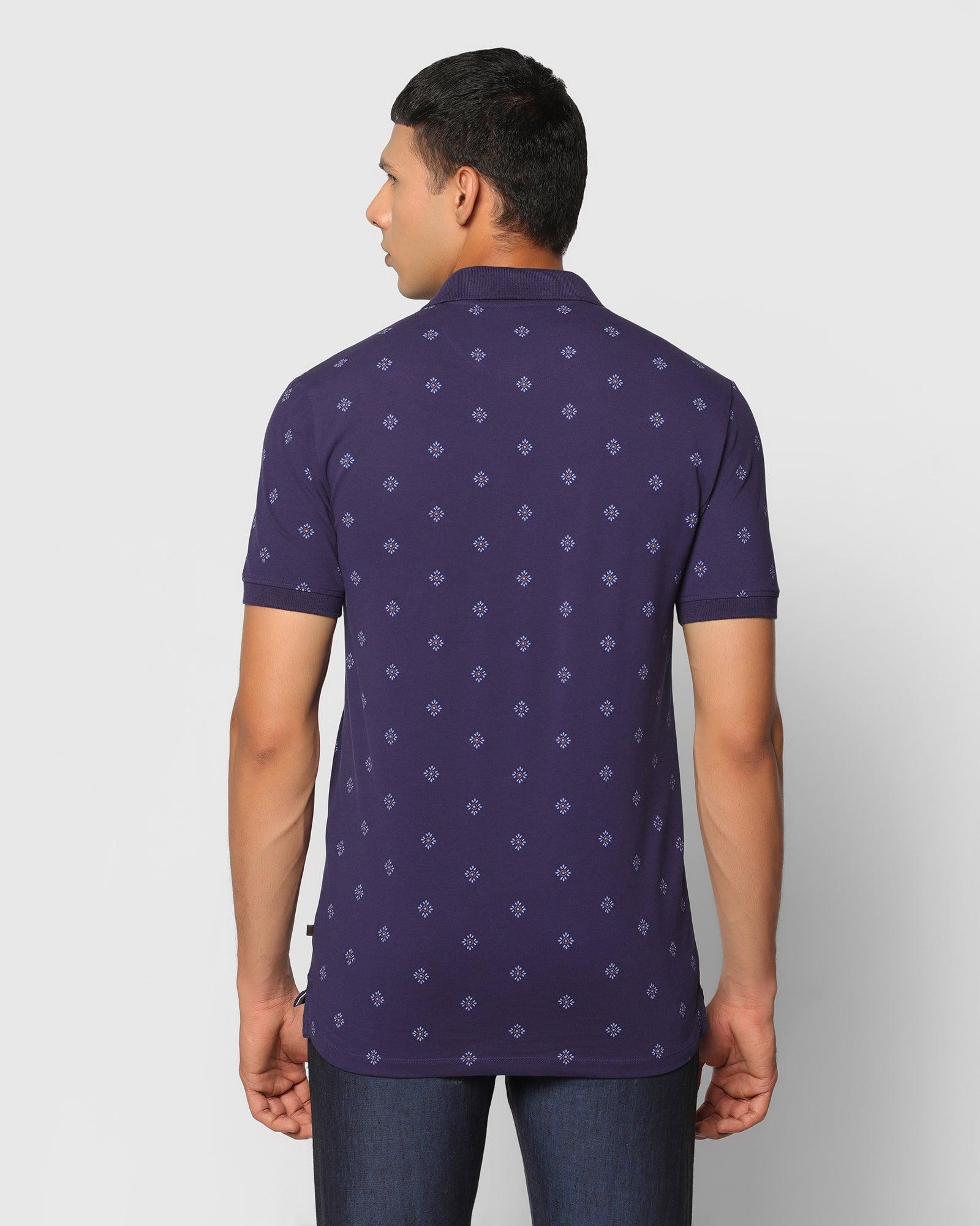 Polo Ink Blue Printed T Shirt - Jervin