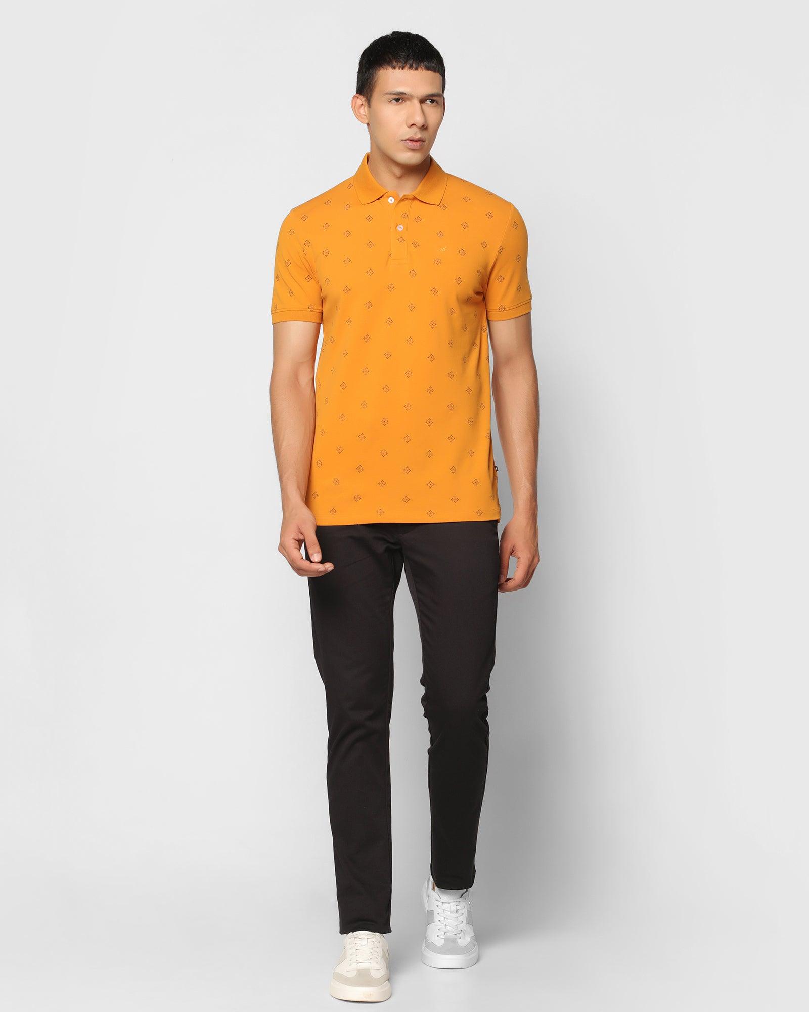 Polo Mustard Yellow Printed T Shirt - Jervin