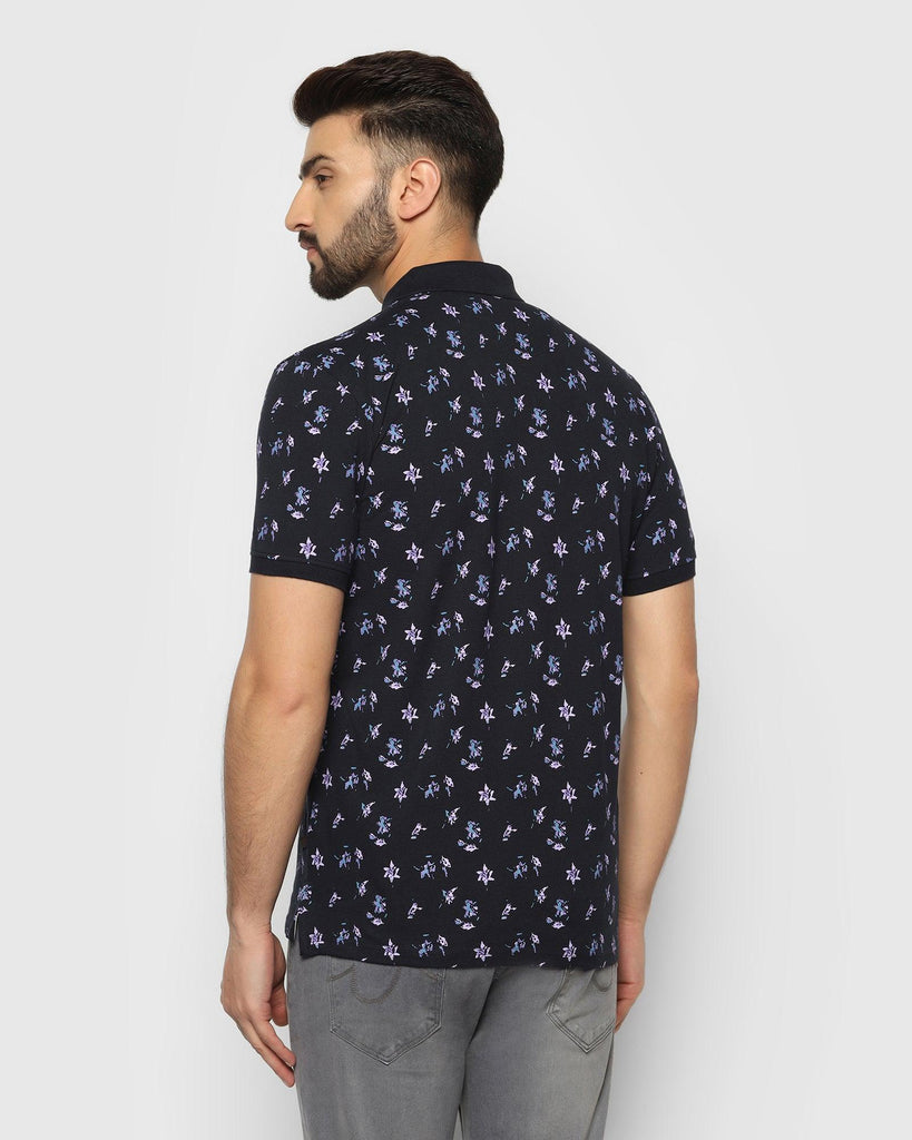 Polo Navy Printed T-Shirt - Globe