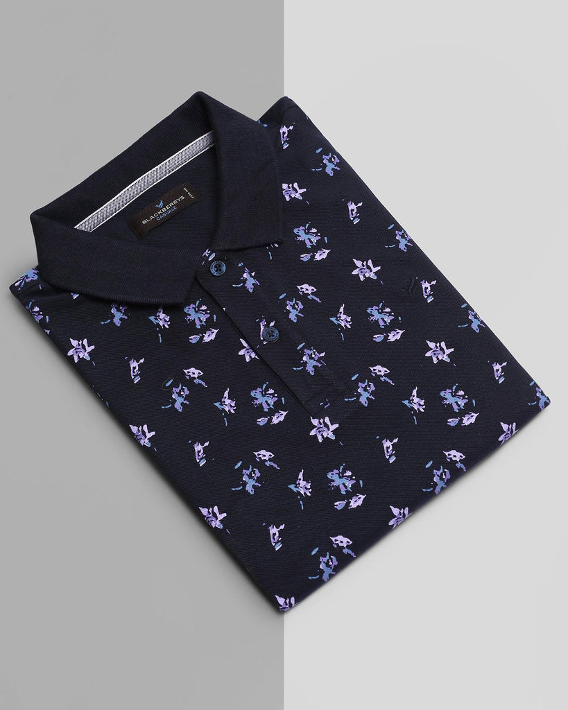 Polo Navy Printed T-Shirt - Globe