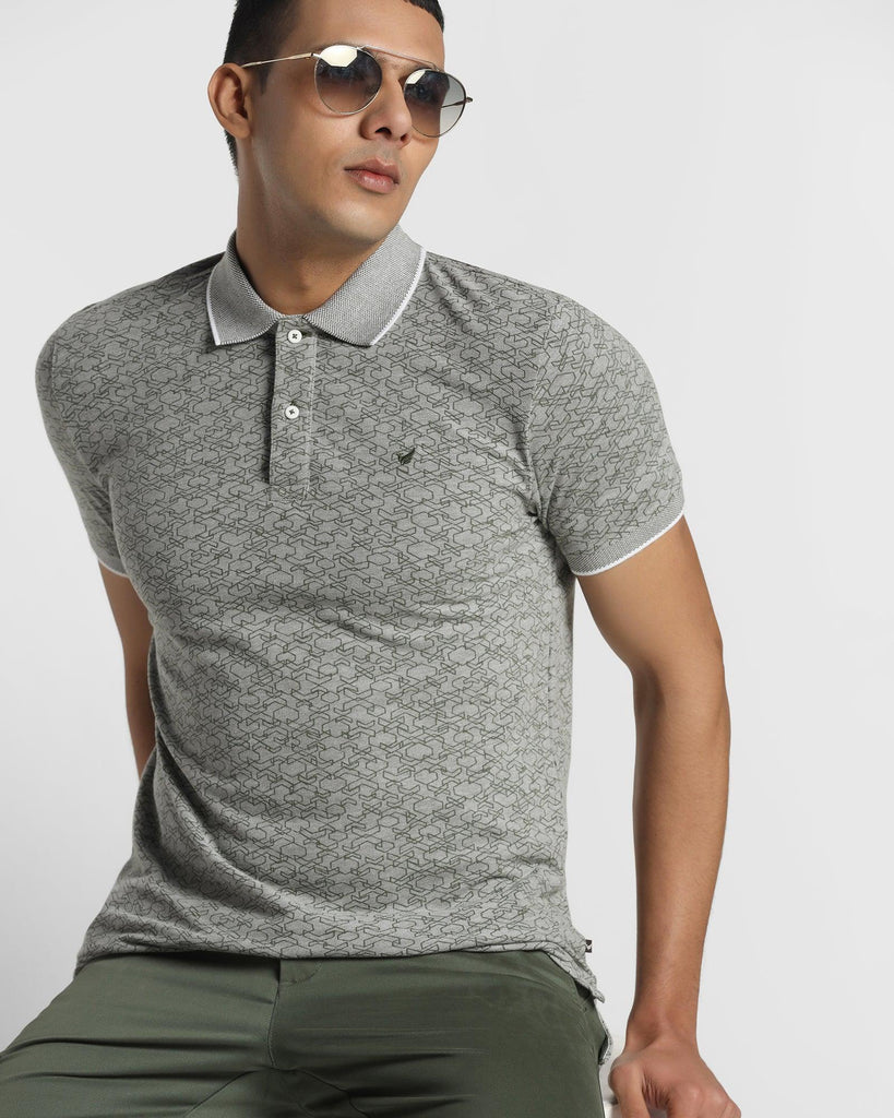 Polo Olive Printed T-Shirt - Gemini