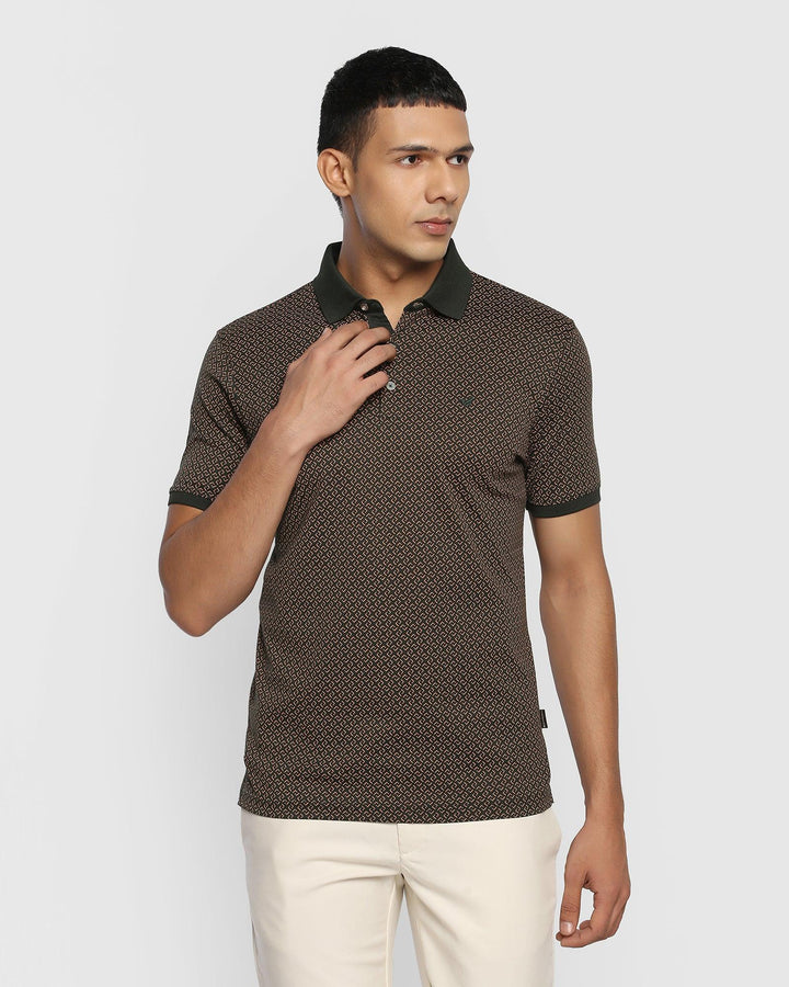 Polo Olive Printed T-Shirt - Square