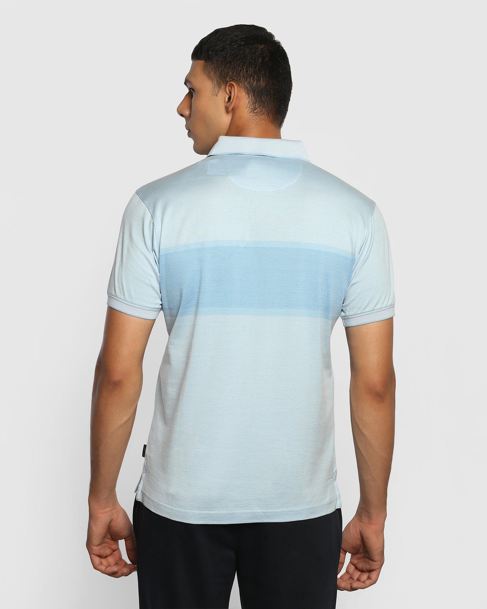 Polo Powder Blue Printed T Shirt - Neptune