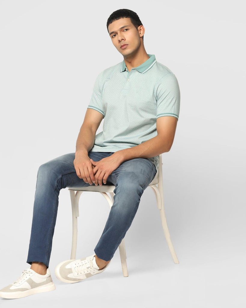 Polo Sea Green Printed T-Shirt - Kastra