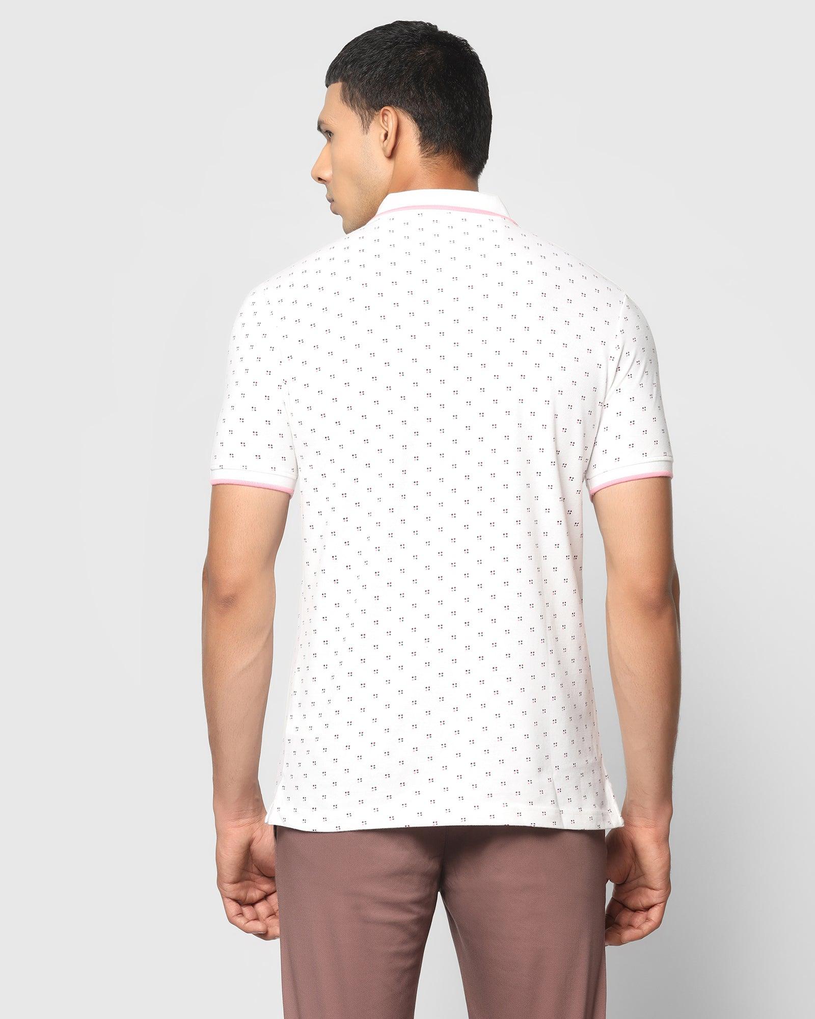 Polo White Printed T Shirt - Tarif