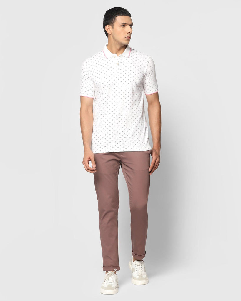 Polo White Printed T-Shirt - Tarif