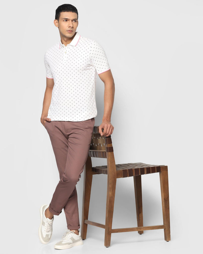 Polo White Printed T-Shirt - Tarif