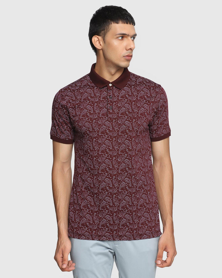 Polo Wine Printed T-Shirt - Cooper