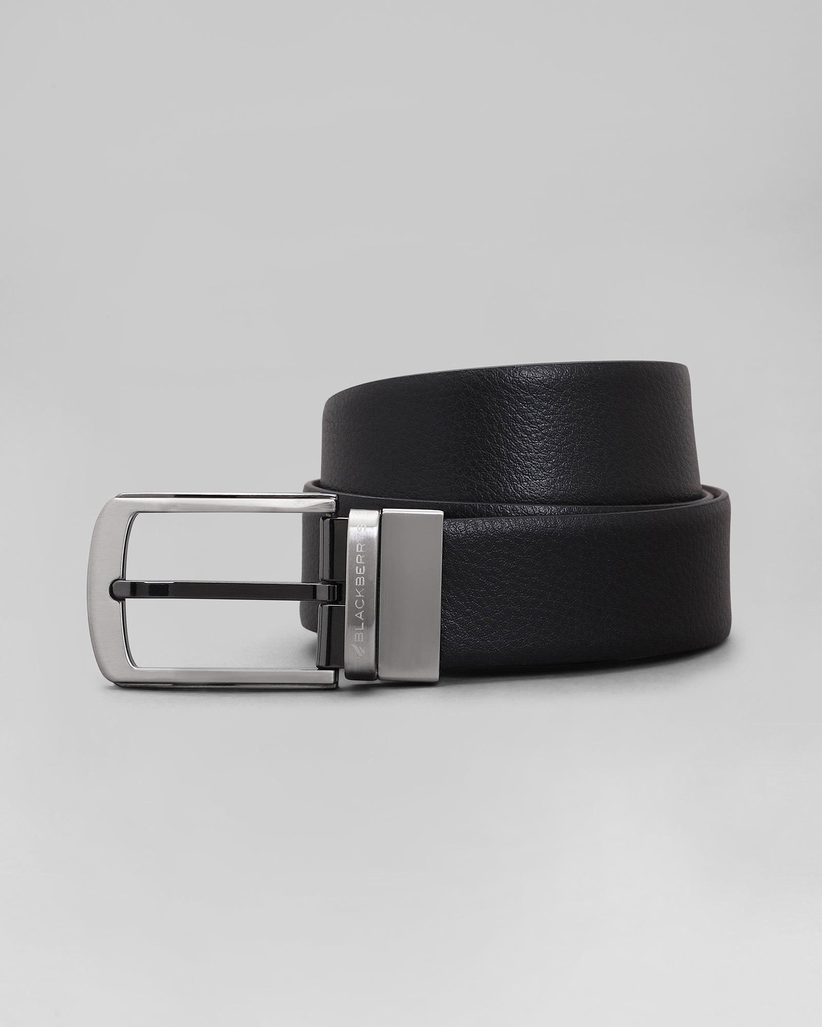 Leather Black Brown Printed Belt - Pelica
