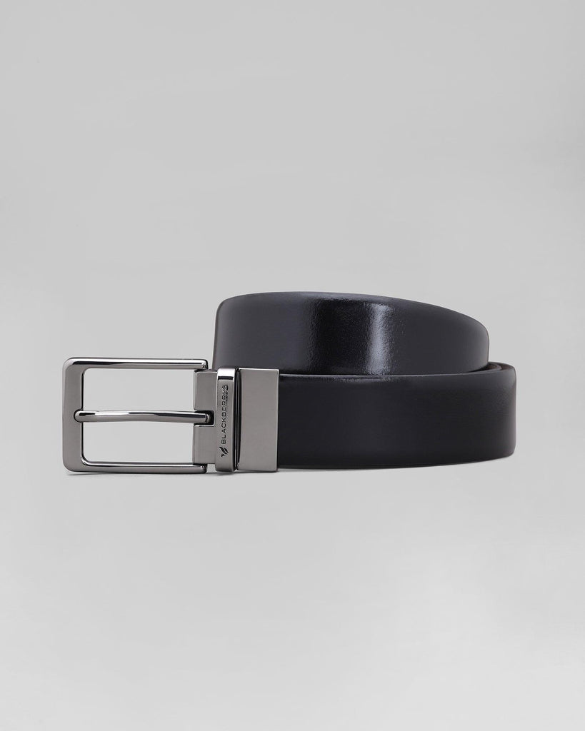 Leather Reversible Black & Brown Printed Belt - Prince