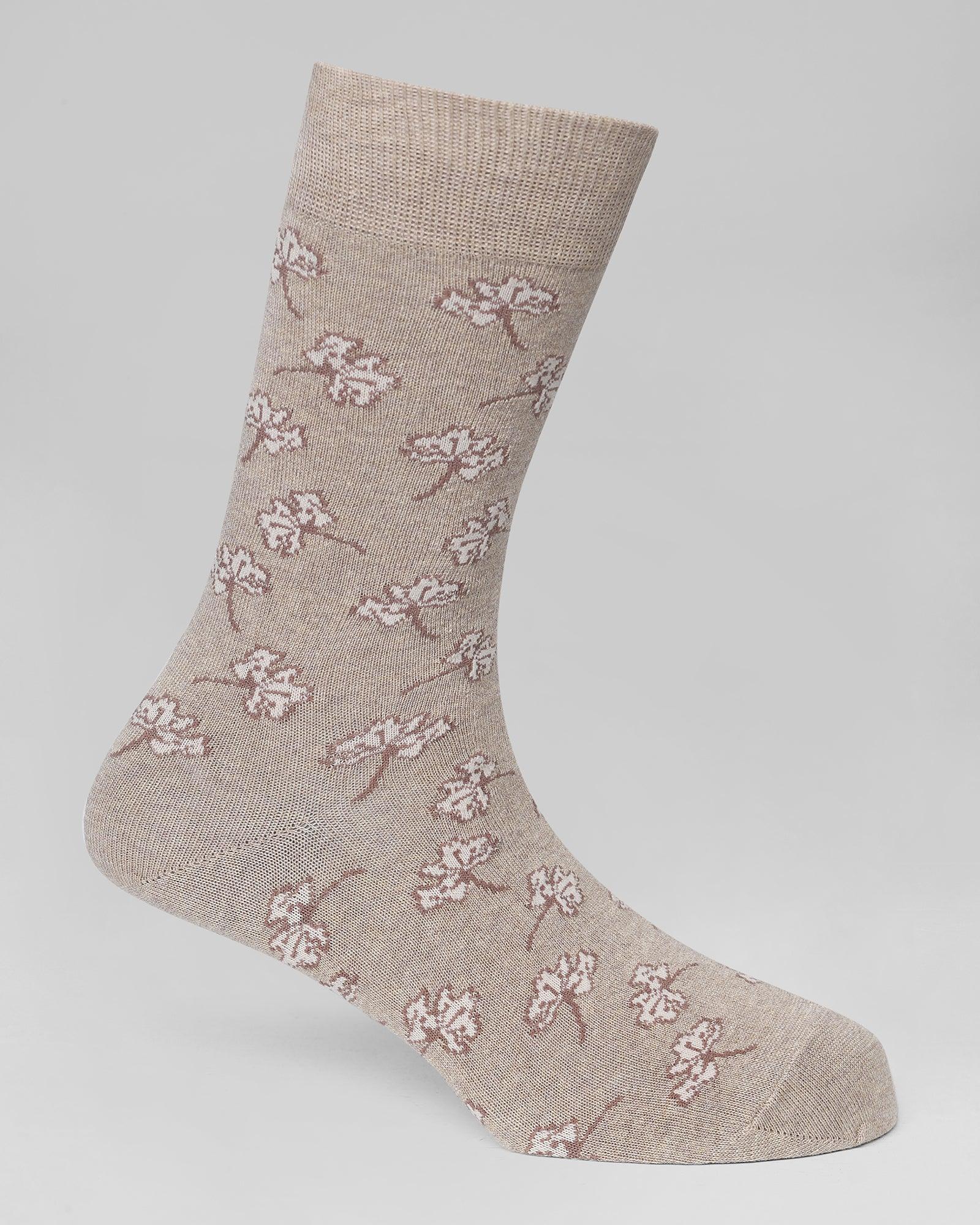 Cotton Acru Printed Socks - Opal