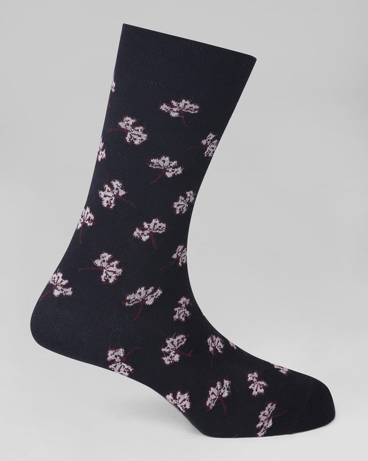 Cotton Black Printed Socks - Opal