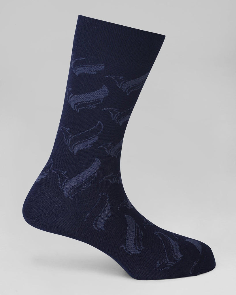 Cotton Black Printed Socks - Owner