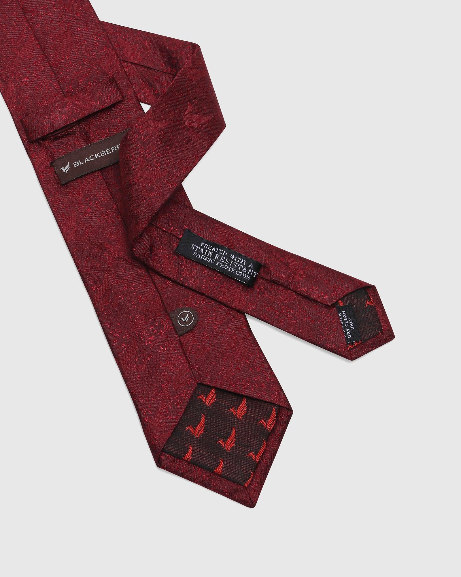 Silk Arora Red Printed Tie - Spera