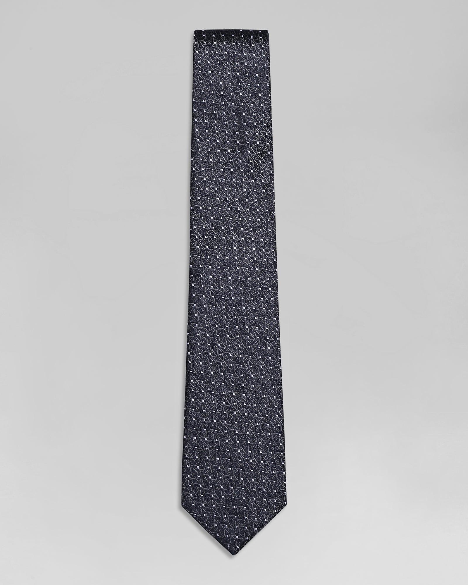 Silk Black Printed Tie - Quali